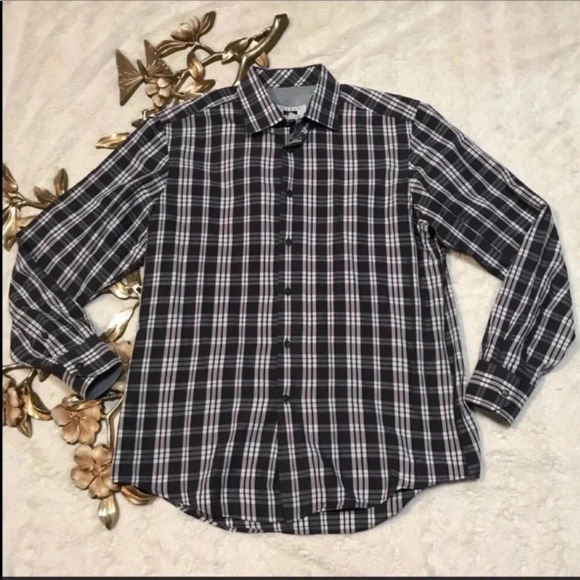 Joseph Abboud Black Long Sleeve Shirt Size Medium - Picture 2 of 7